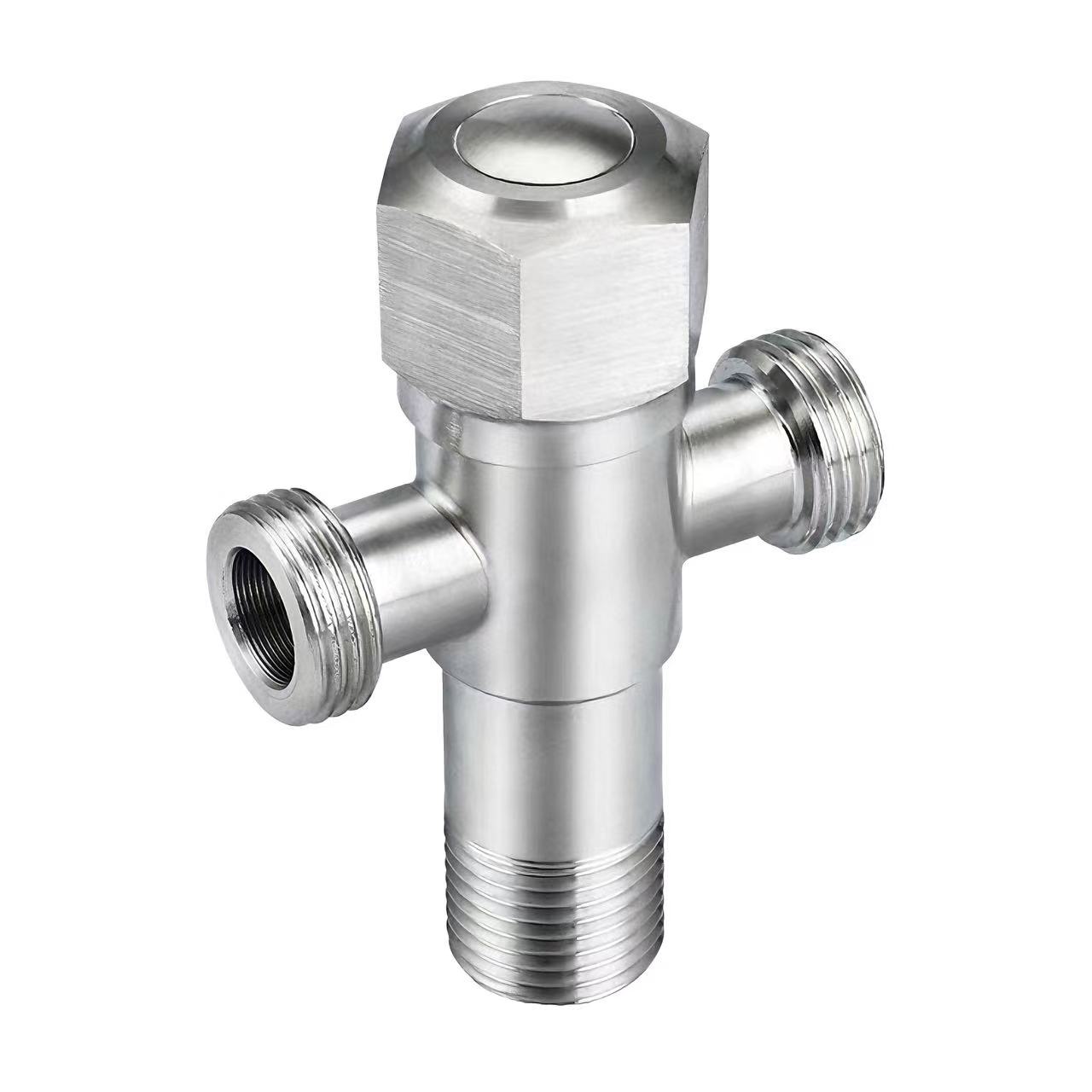180°Three-Way Angle Valve One Inlet One and Two Outlet Water Distribution Valve