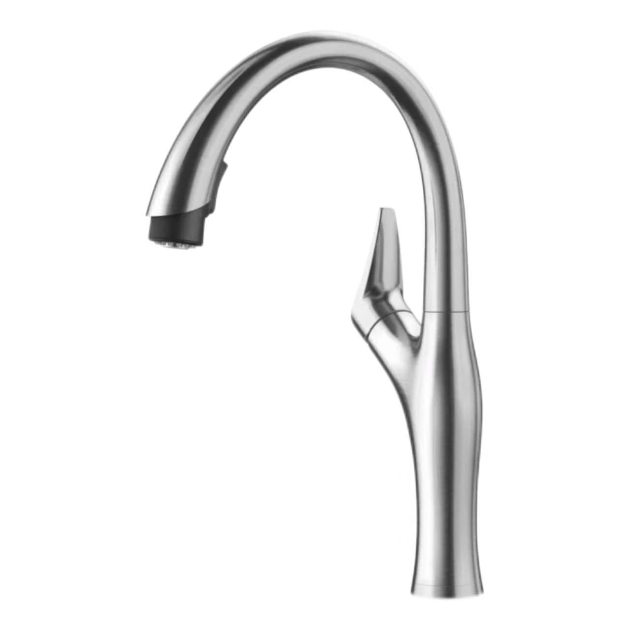 Sebopa sa Brushed Stainless Stainless Gooseneck Pull-Out Faucet
