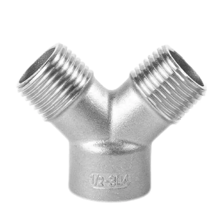 BSP Stainless Steel Mosadi-Mosali-Monna oa Y-Type Pipe Tee