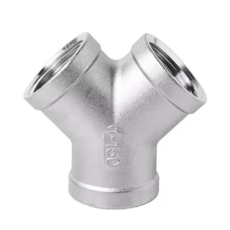 BSP Stainless Steel Y-mofuta oa Male Threaded Tee