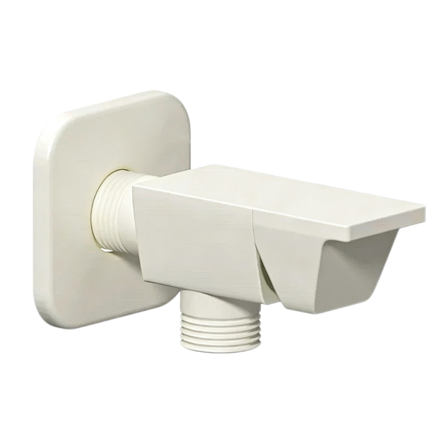 Cream-White Wall-Mouted Hot And Cold Water Inlet Valve