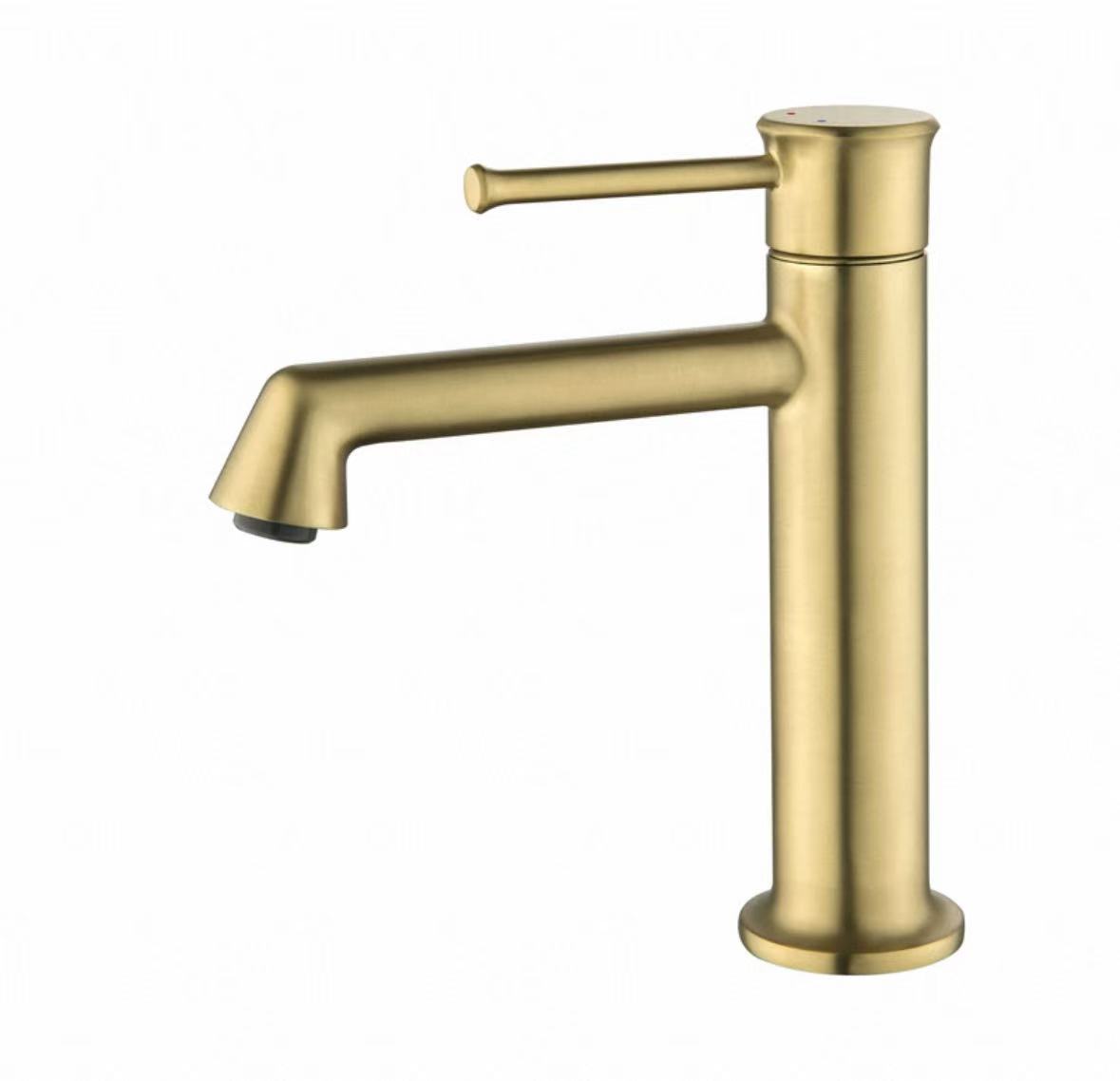 Faucet ea Matte Gold Cylindrical Single Control Faucet