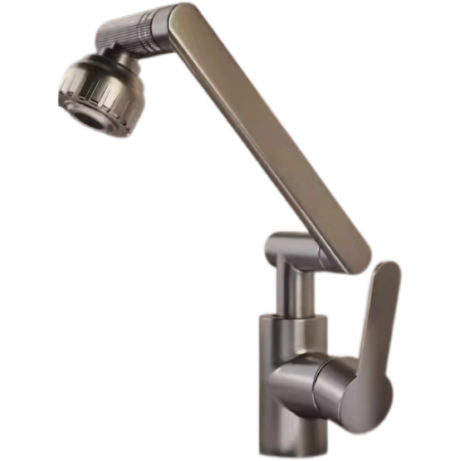 Matte Gray Swivel Mechanical Faucet