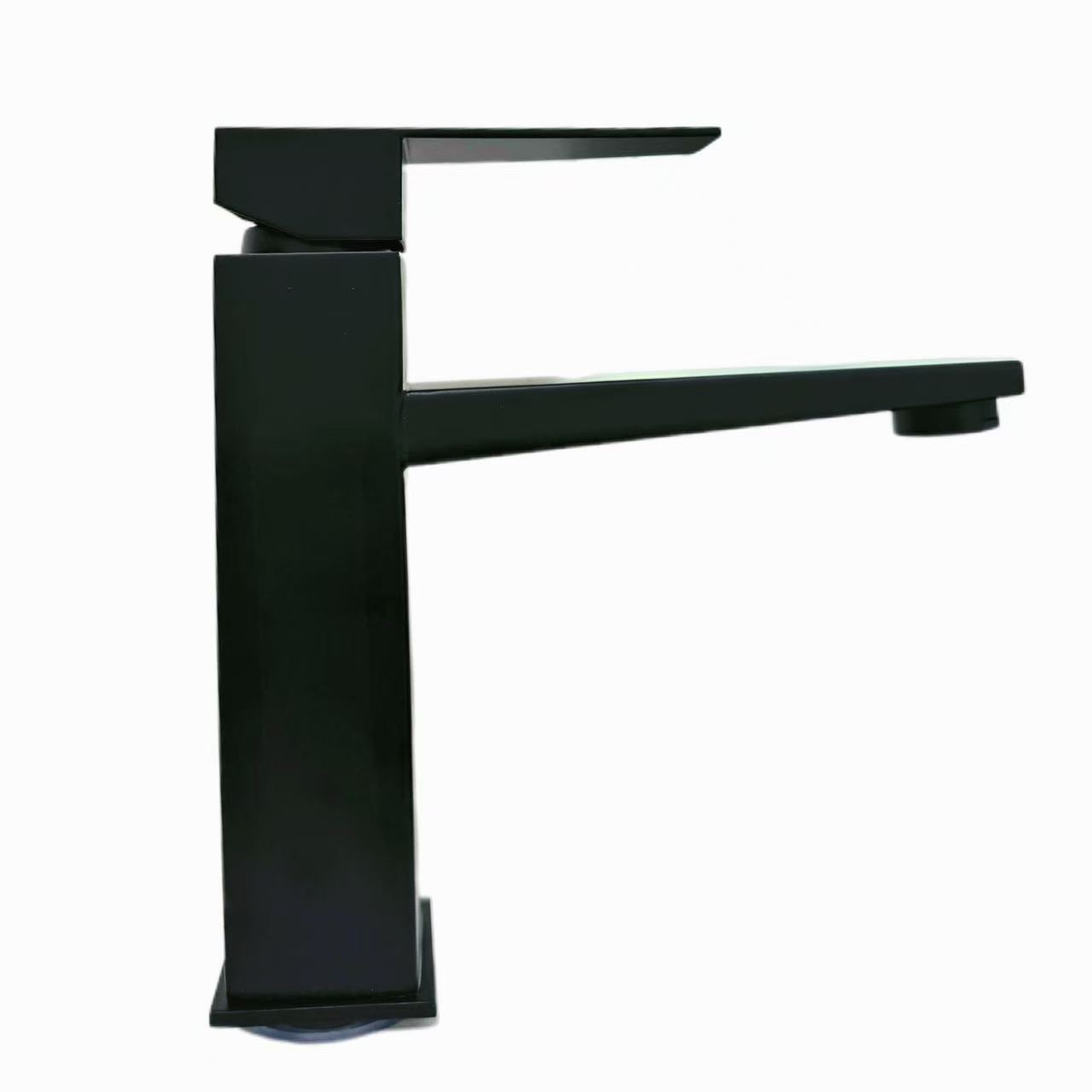 Setaele sa Kajeno sa Minimalist Frosted Black Square Basin Faucet