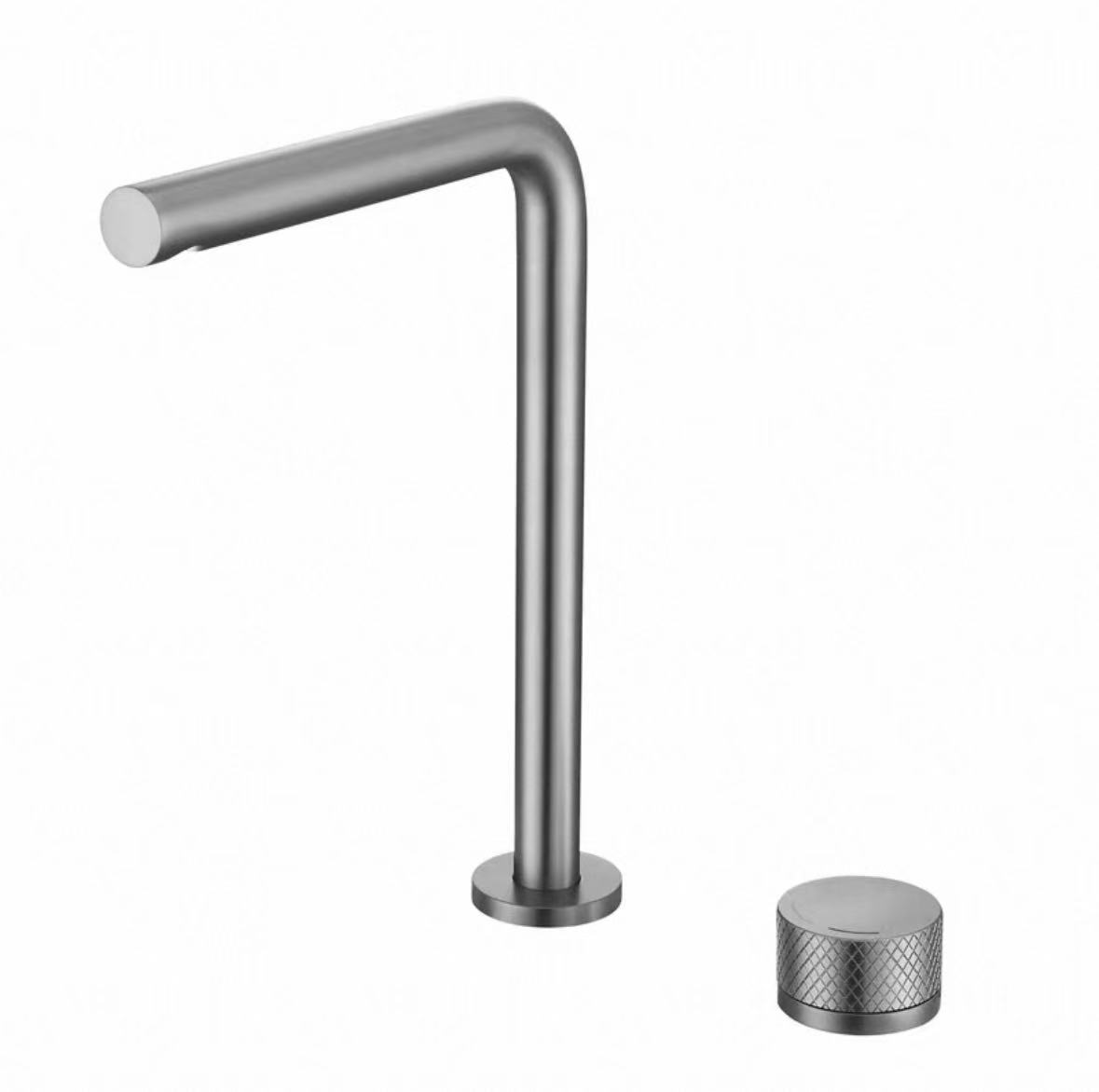 Faucet e Hloekileng e Ntšo ea Geometric Split