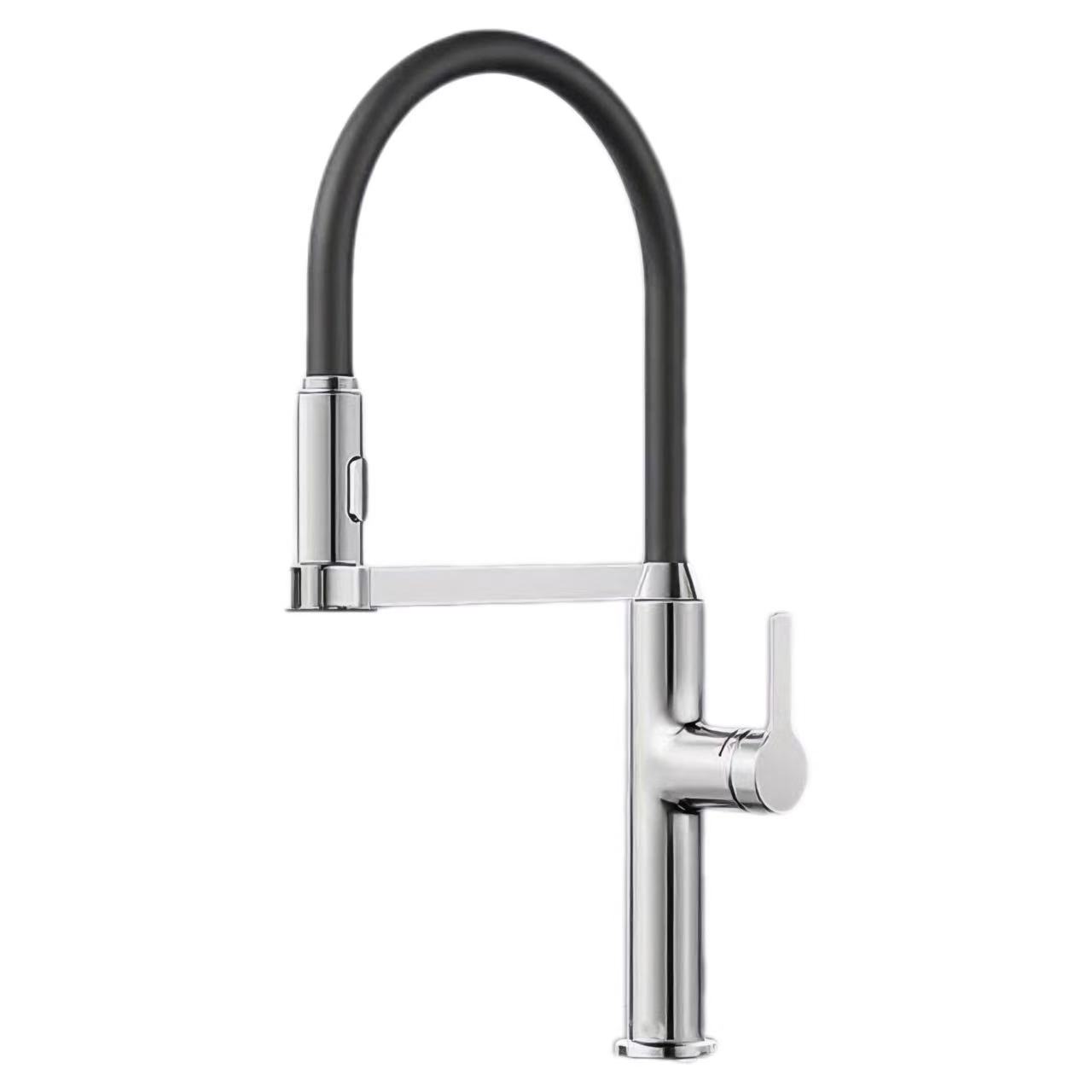 Silicone Curved Tube Single-Handle Hot And Cold Water Sink Faucet