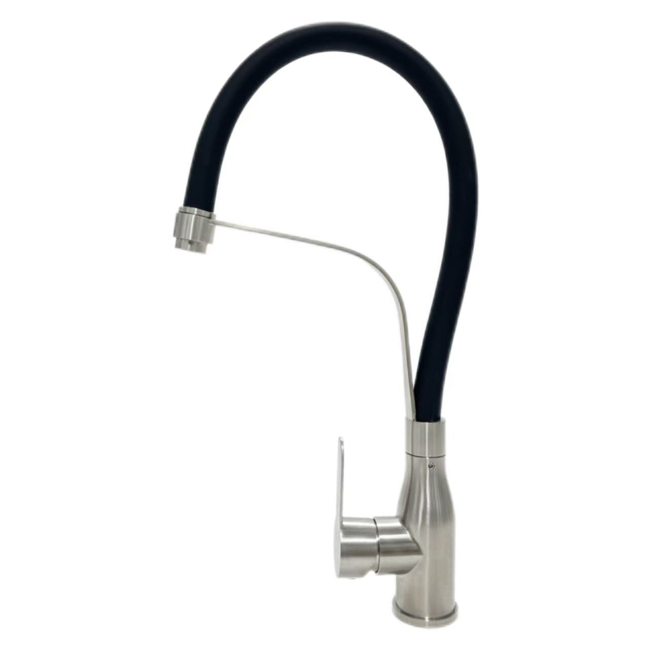 Silicone Flexible Pull-Out ea Bokahohle e Chesang le e Batang Faucet ea Metsi